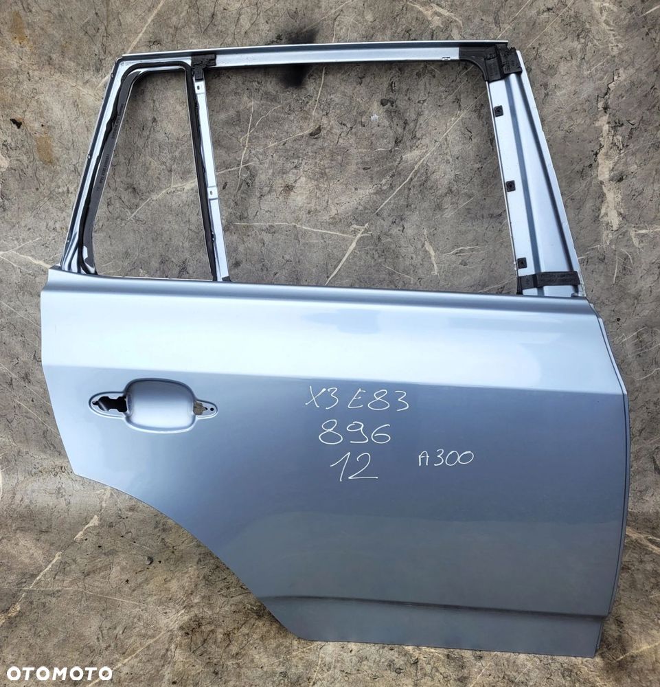 DRZWI PRAWY TYŁ TYLNE BMW X3 E83 896 BLUEWATER A300