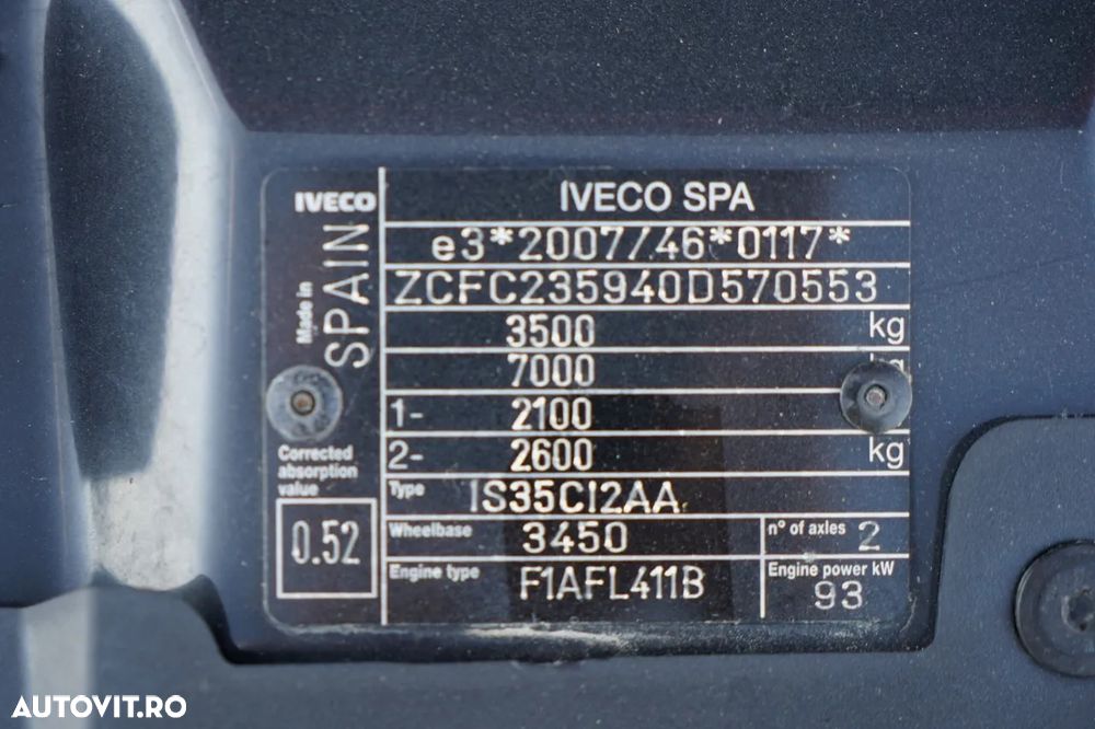 Iveco DAILY 35-130 / BASCULATOR SPATE / DUBLU / MANUAL / PIELE / EURO 6 - 38