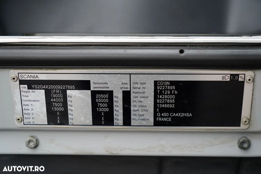 Scania G 450 / RETARDER / HIDRAULICĂ / CABINĂ JOSĂ / EURO 6 - 37