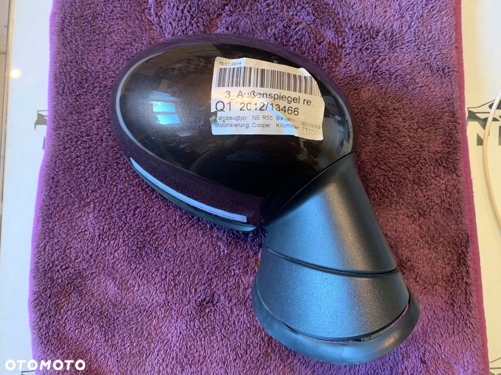 LUSTERKO PRAWE MINI COOPER CLUBMAN R55 R56 R57 3 PIN BRĄZOWY METALLIC - 1