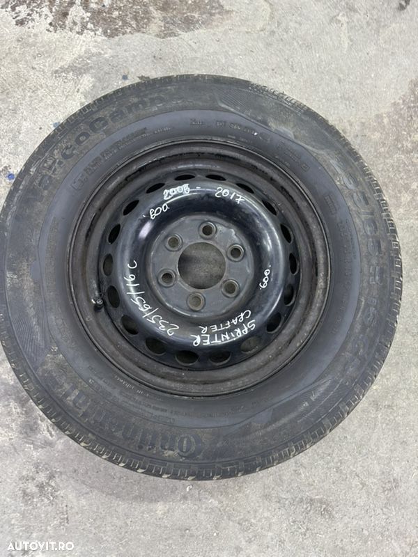 Roata rezerva, Janta tabla cu cauciuc vara MERCEDES SPRINTER an 2006-2018 , 235/65R16C - 1