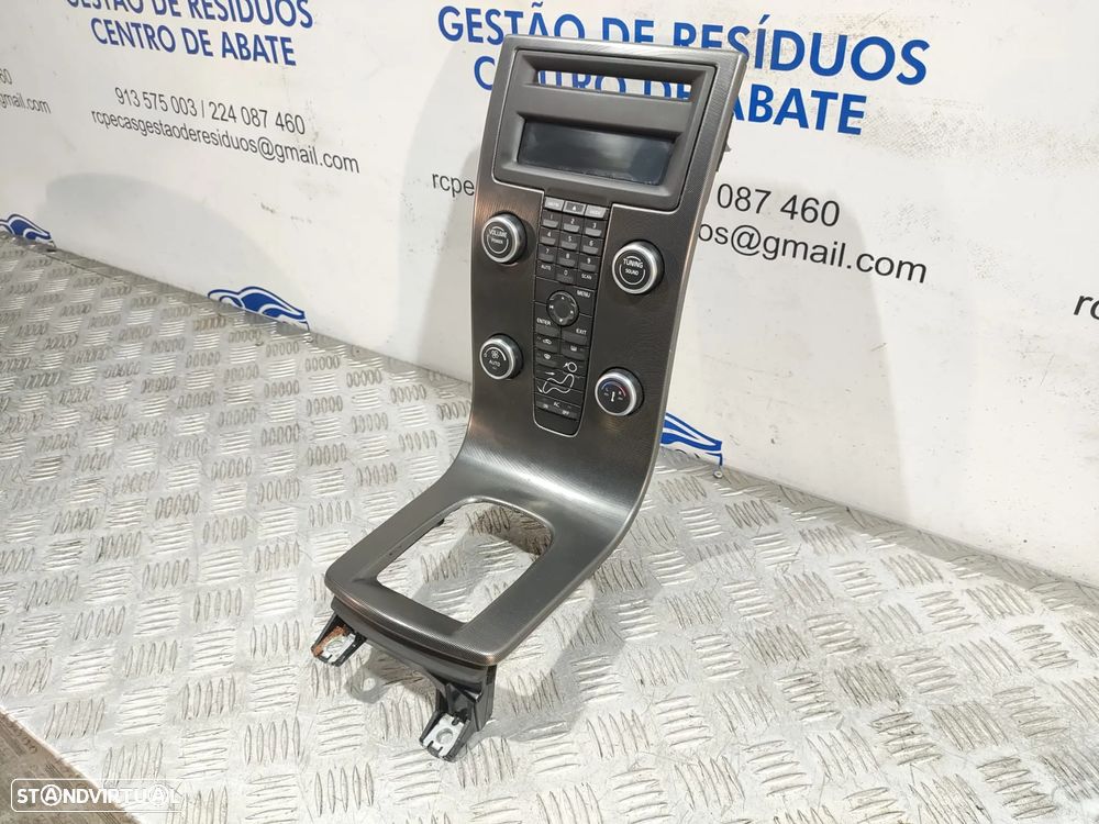 CONSOLA CENTRAL DISPLAY MULTIMEDIA COMANDOS CONTROLO CHAUFFAGE VOLVO S40 MK2 FACELIFT R-DESIGN ORIGINAL - 4