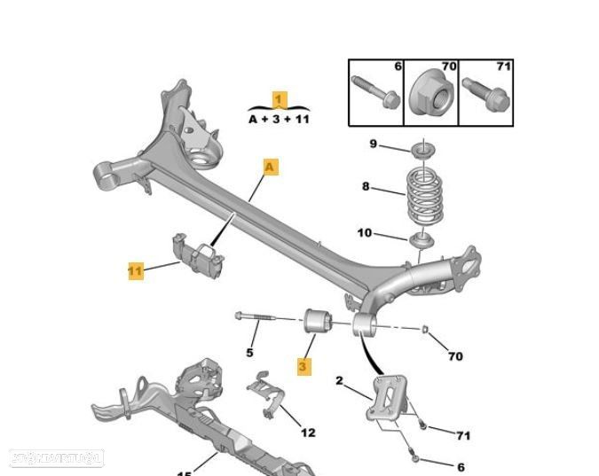 CHARRIOT TRASEIRO PEUGEOT 3008 ALLURE - 1