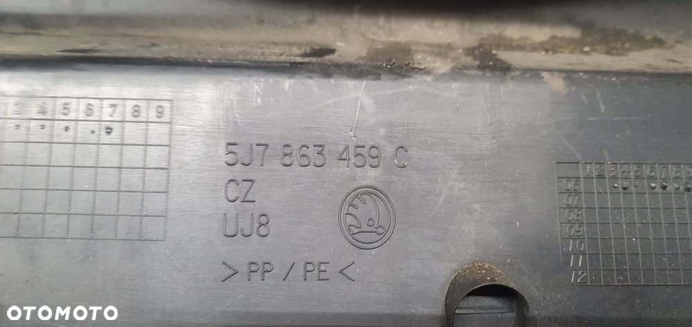 Osłona pasa tylnego bagażnika Skoda Roomster 5J7863459C - 6