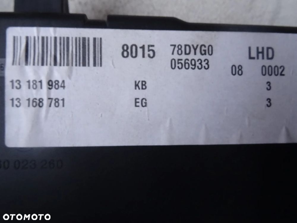 SKRZYNKA MODUŁ NADWOZIA BCM OPEL SIGNUM VECTRA C KB, EG + KOD PIN CARPASS - 5