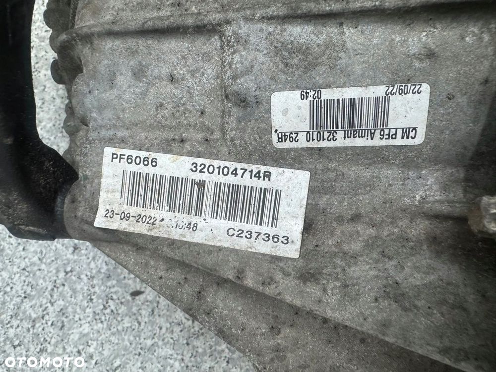 skrzynia biegów master movano nv400 2.3 biturbo 320104714r c237363 pf6066 - 4