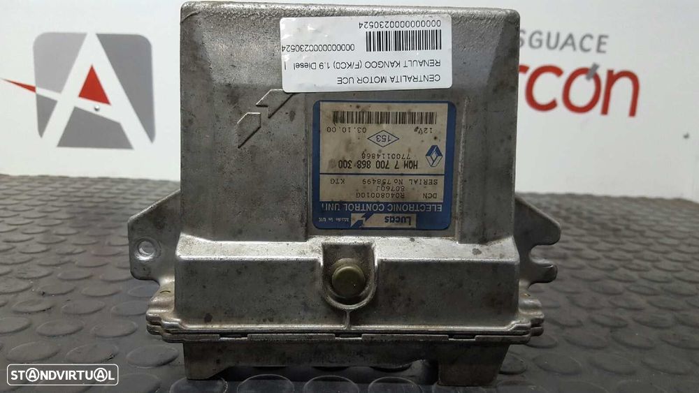 CENTRALINA DO MOTOR UCE RENAULT KANGOO (F/KC0) 1.9 DIESEL - 1