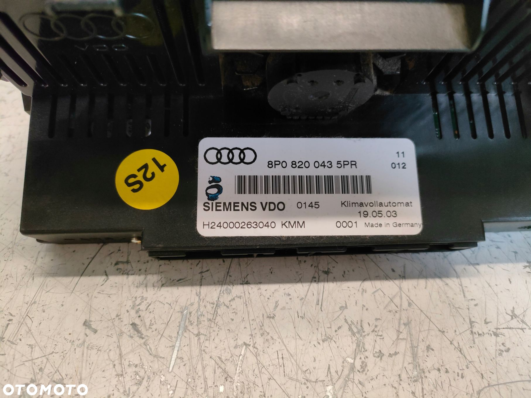 AUDI A3 8P 1.9 TDI 3-DRZWI 03- PANEL STEROWANIA KLIMATYZACJI 8P08200435PR - 7