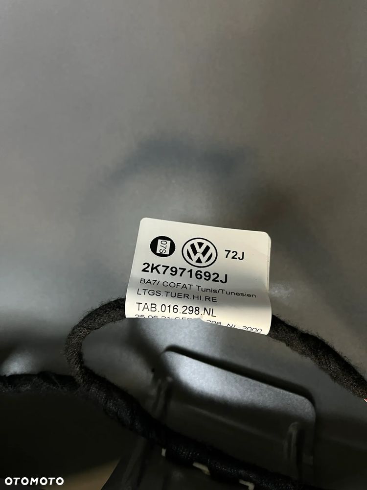 VW Volkswagen Caddy 2K7 Drzwi boczne przesuwne prawe oryginał LH7J - 5