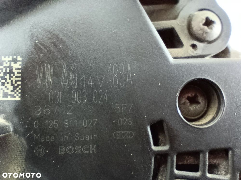 ALTERNATOR VW PASSAT B7 03L903024F 0125811027    2.0 TDI 140KM - 6