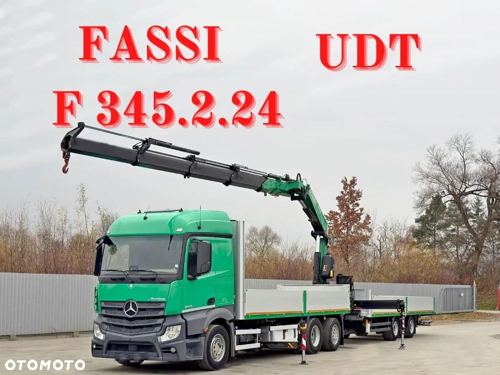 Mercedes-Benz ACTROS 2645 * FASSI F345.2.24 + PILOT + PRZYCZEPA * STAN BDB