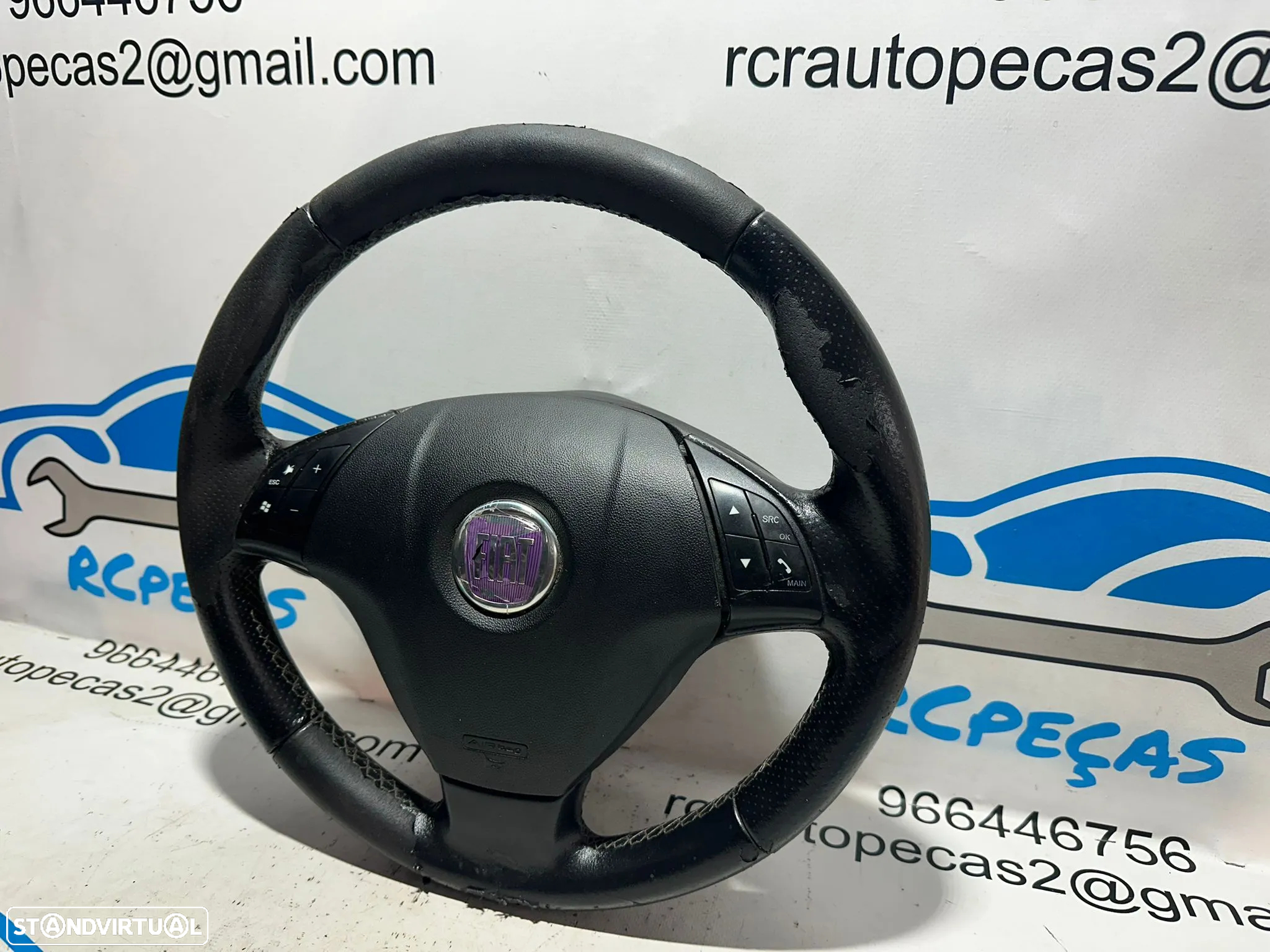 Volante Pele Perfurada Multifunções Botões Fiat Grande Punto EVO 199 735331951 - 3
