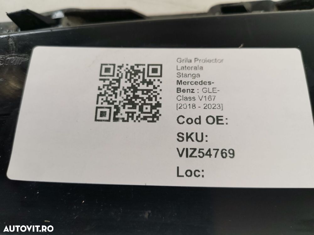 Grila Proiector Laterala Stanga Mercedes-Benz  GLE-Class V167 2018 201 - 8