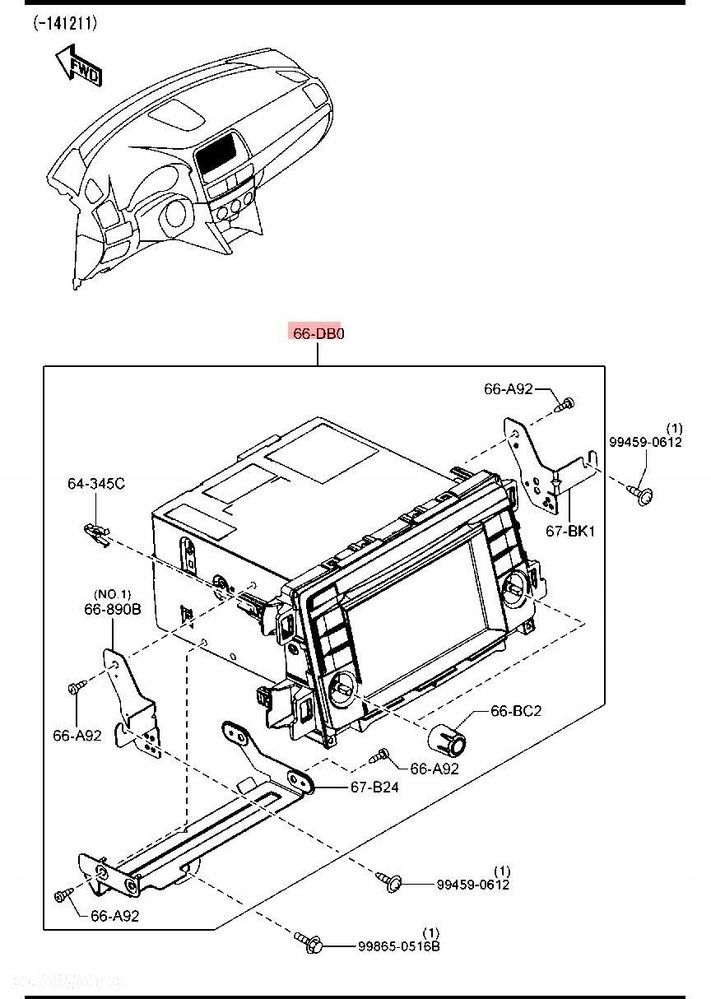 radio cd nawigacja mazda cx-5 cx5 i kd5366dv0b - 2