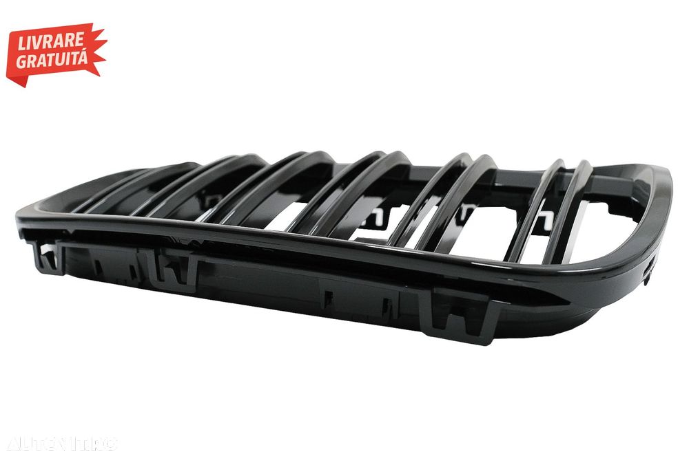 Grile Centrale BMW X1 SUV F48 Pre-LCI (06.2015-2019) Duble Negru Lucios M Design- livrare gratuita - 3