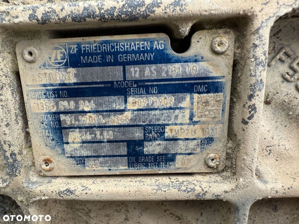 skrzynia biegów man12as2131td retarder - 3