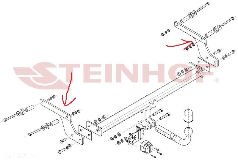 Hak Holowniczy + MODUŁ 7PIN  do Dacia Duster II AdBlue 2/4WD od 2018 - 2