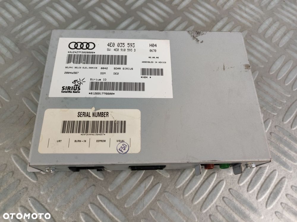 4E0035593 moduł tuner sterownik radia radiowy AUDI Q7 4L 05- A6 C6 A8 D3 - 1