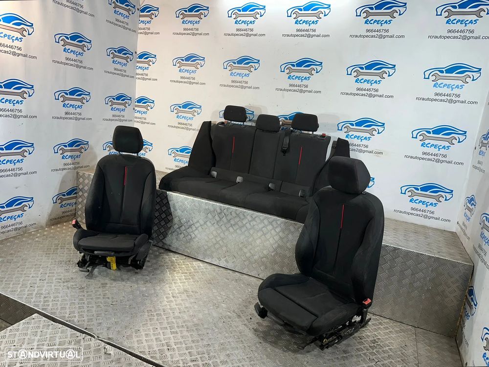 .Conjunto Bancos Originais BMW Pack M Serie 1 F21 3 Portas Tecido - 4