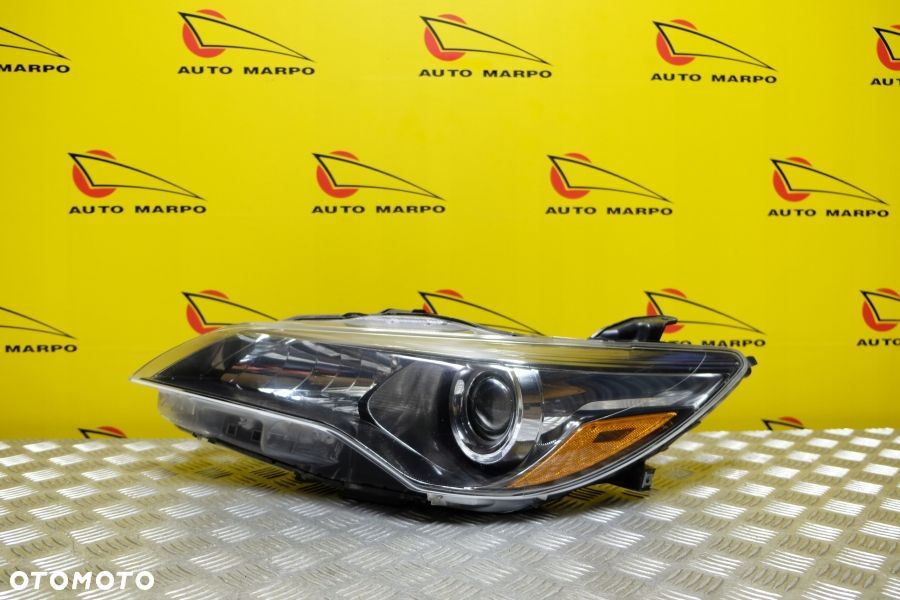 TOYOTA CAMRY 2015- REFLEKTOR LAMPA ZWYKŁA SOCZEWKOWA LEWA CIEMNA USA - 5