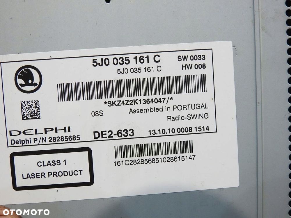 RADIO CD SKODA FABIA II 5J0035161C - 5