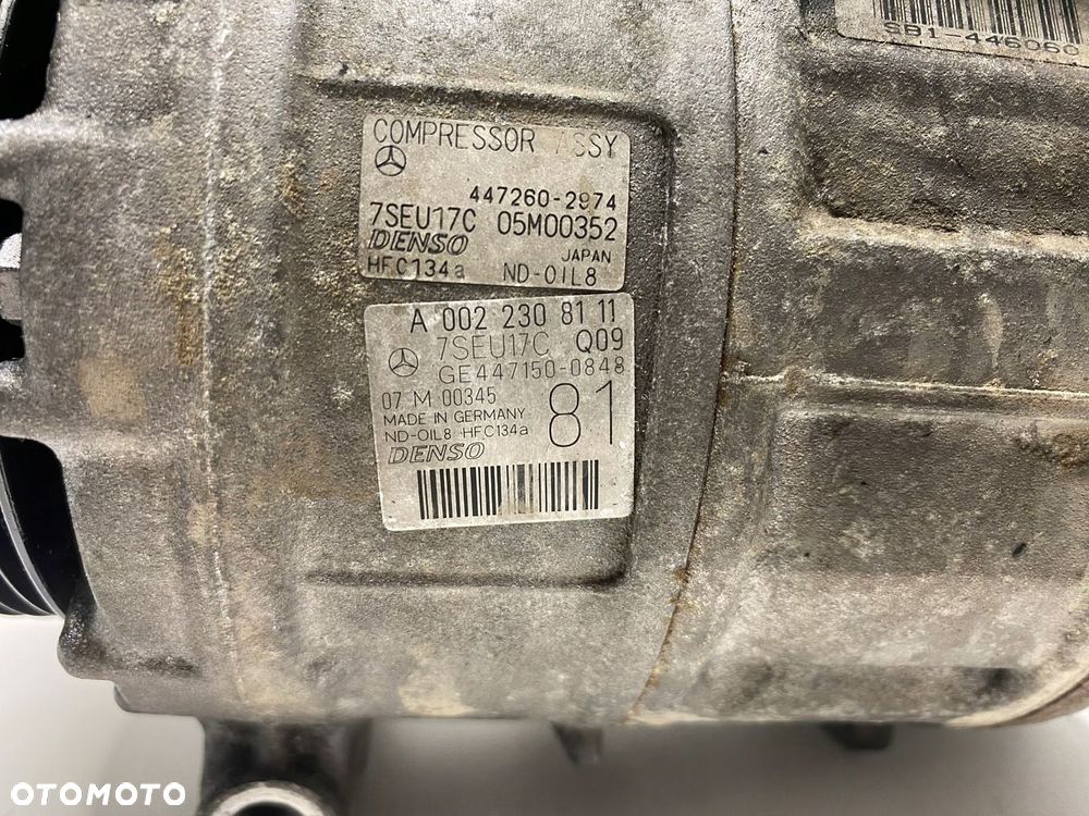 MERCEDES W221 S-KLASA 350 CDI KOMPRESOR KLIMATYZACJI A0022308111 - 2