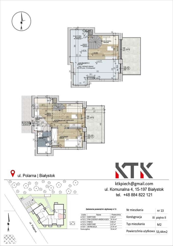 Mieszkanie na sprzedaż, 2 pokoje, 53 m², Białystok