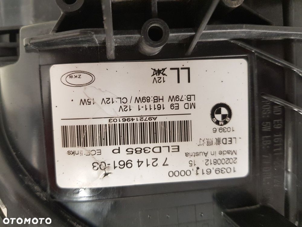 BMW 5 G30 G31 ADAPTIVE LED LAMPA LEWA PRZEDNIA PRZÓD REFLEKTOR FULL LED 7214961 7214961-03 - 14