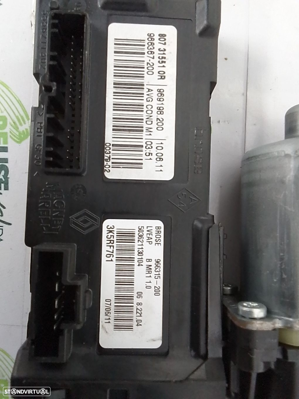 Motor De Elevador Fr Esq Renault Megane Iii Hatchback (Bz0/1_) - 2