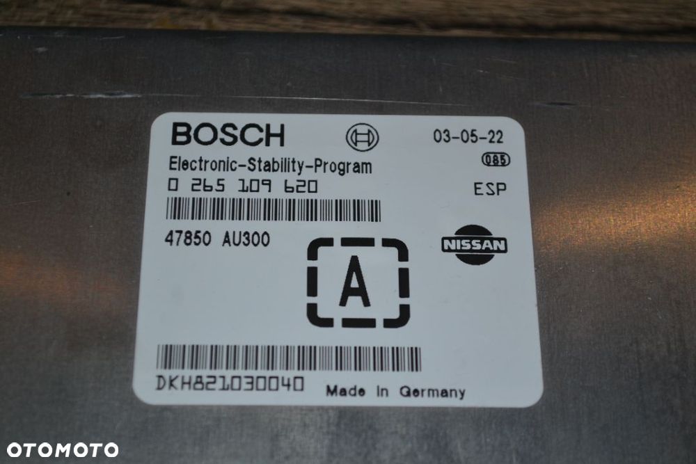 NISSAN PRIMERA P12 1,8 KOMPUTER STEROWNIK 0265109620 47850 AU300 - 2