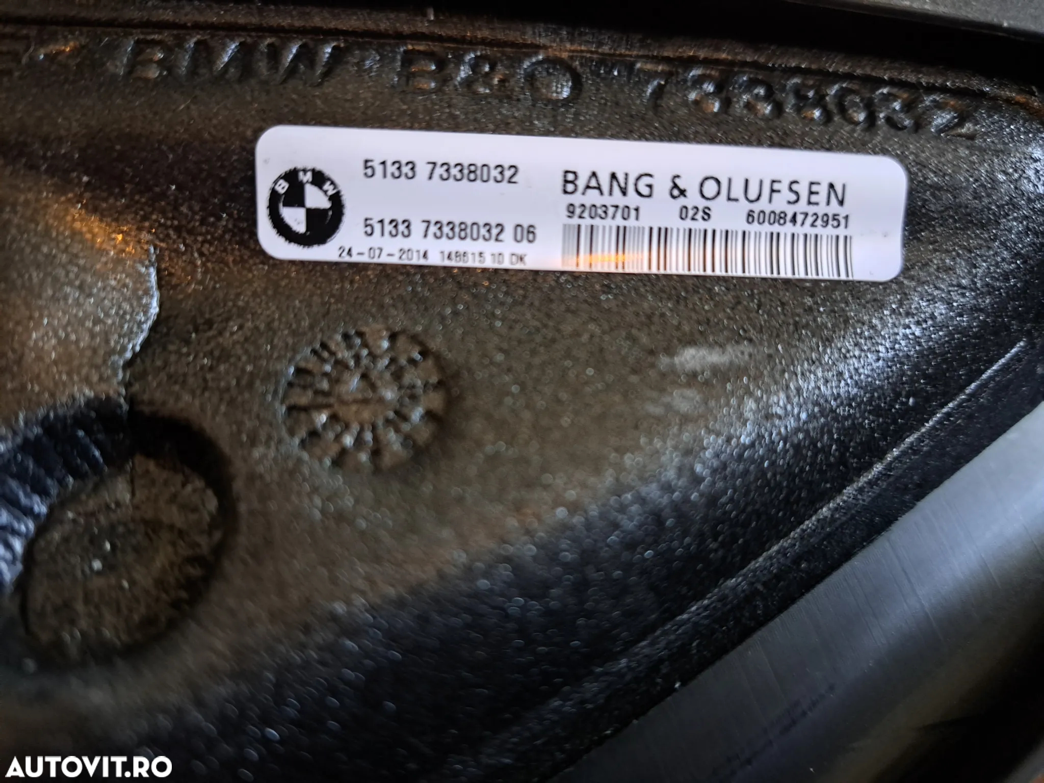 Ornament rama capac usa stanga dreapta fata cu difuzor boxa bang & olufsen bmw X6 F16 F86 - 5