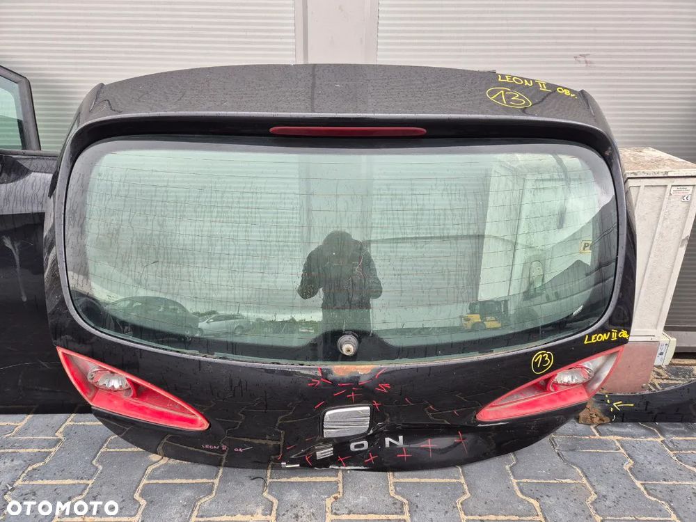 SEAT LEON II DRZWI / KLAPA / BŁOTNIK / ZDERZAK 05-12r CZARNY / SREBRNY - 28