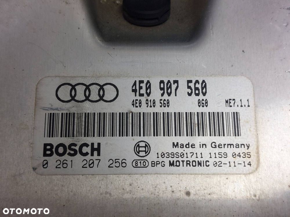 ZESTAW STARTOWY AUDI A8 D3 4.2 4E0907560 0261207256 3D0905865C 4E0920900E - 3