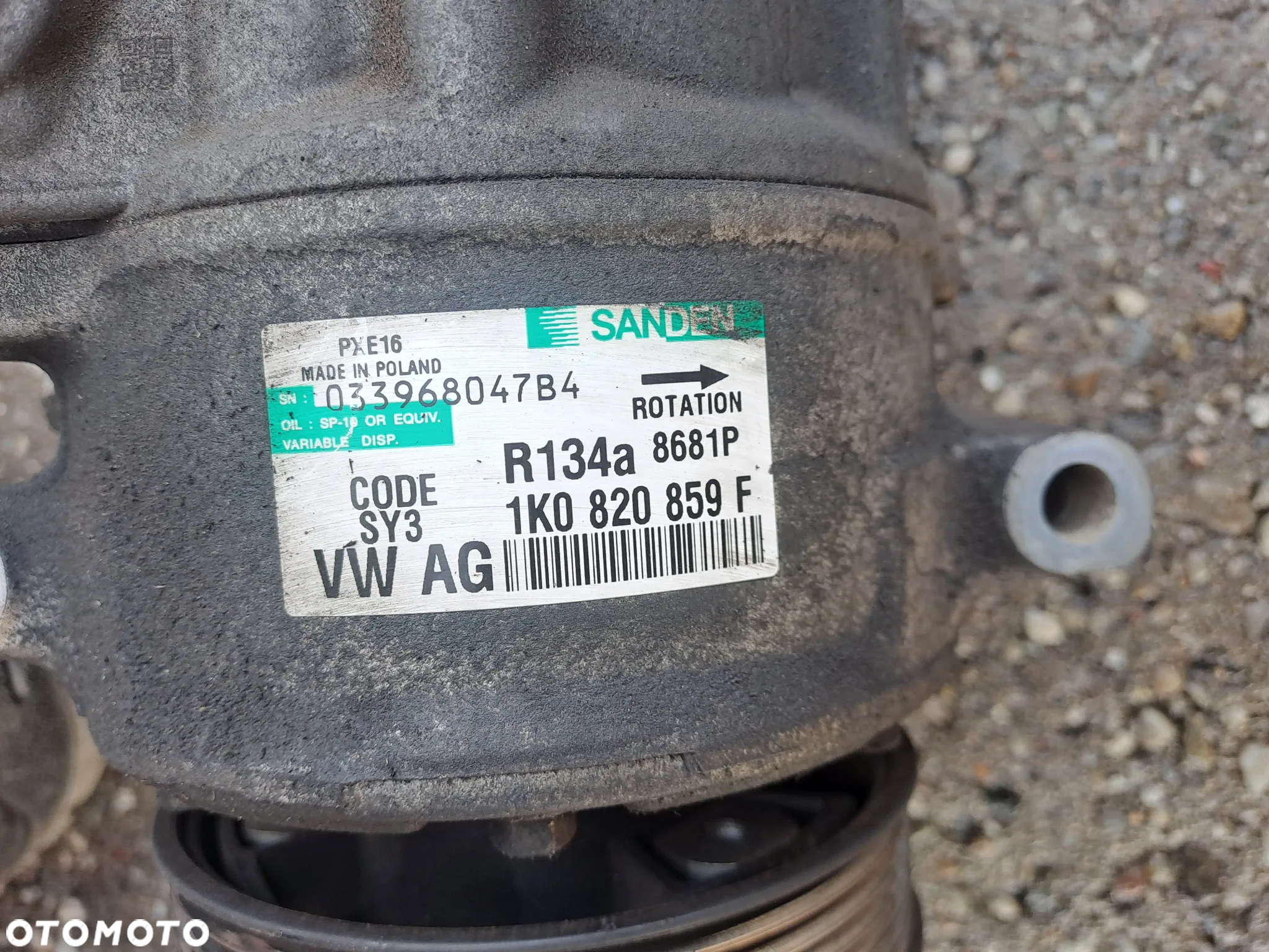 Audi Seat Skoda Volkswagen kompresor klimatyzacji Sanden PXE16 8681P 1K0820859F - 2