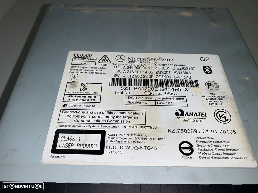 SISTEMA NAVEGAÇÃO GPS MERCEDES-BENZ CLASSE B 2014 - 3
