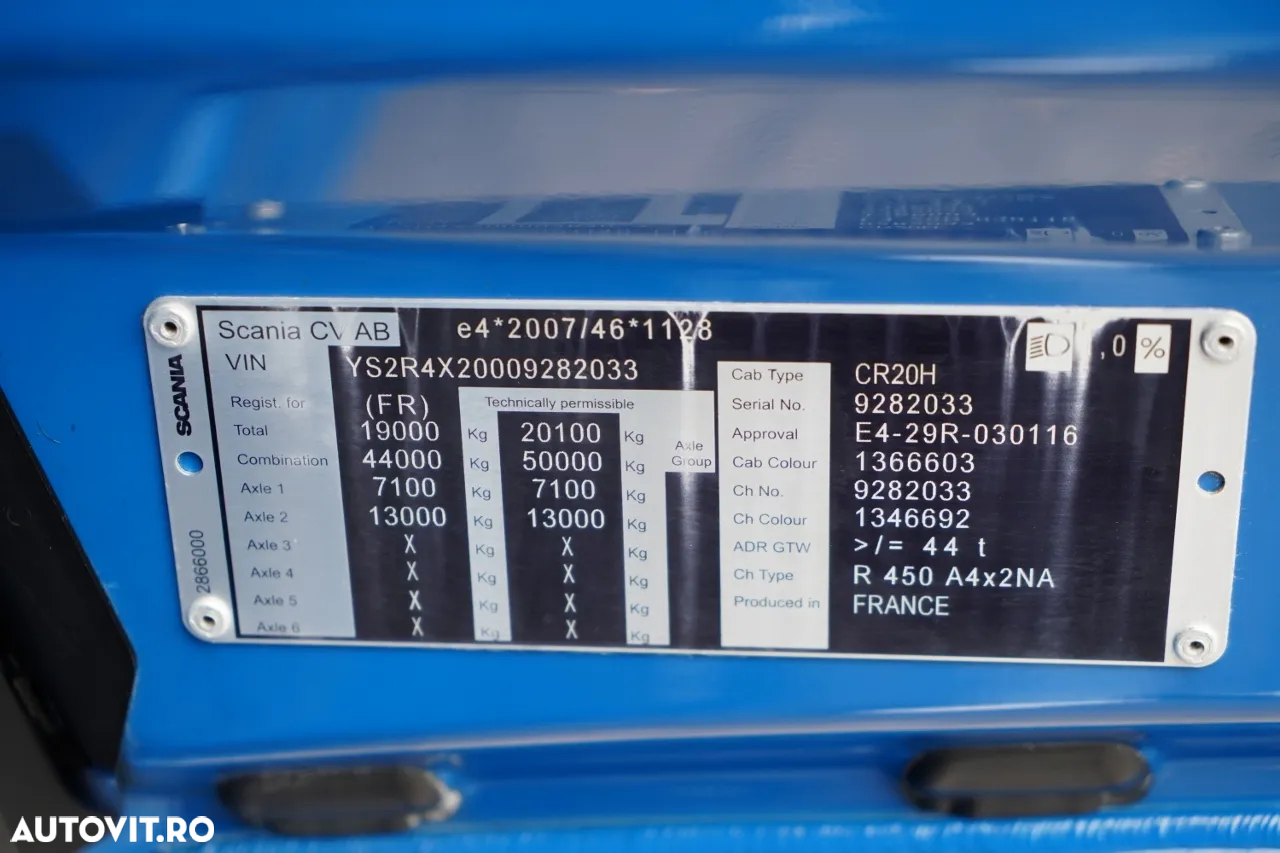 Scania R 450 / RETARDER / SISTEM HIDRAULIC / ADR AT / RĂCIRE I-PARK / JANTE DIN ALIAJ / 2021 / CONTRACT DE SERVICE POST-SERVICE - 35