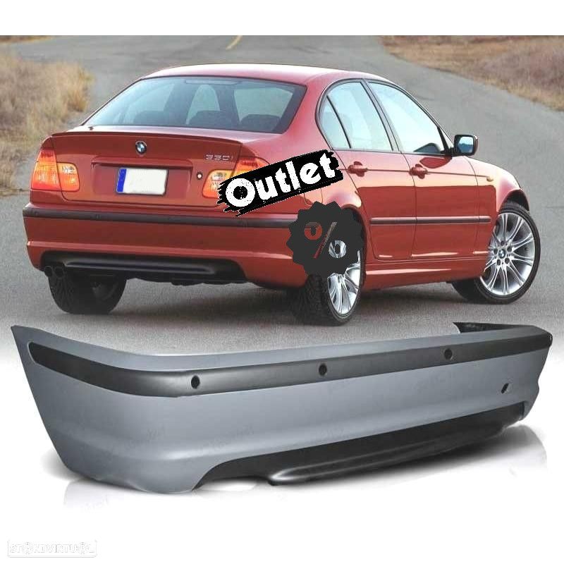 C002112C5 PÁRA-CHOQUES TRASEIRO BMW E46 BERLINA 98-05 LOOK M PDC - 1