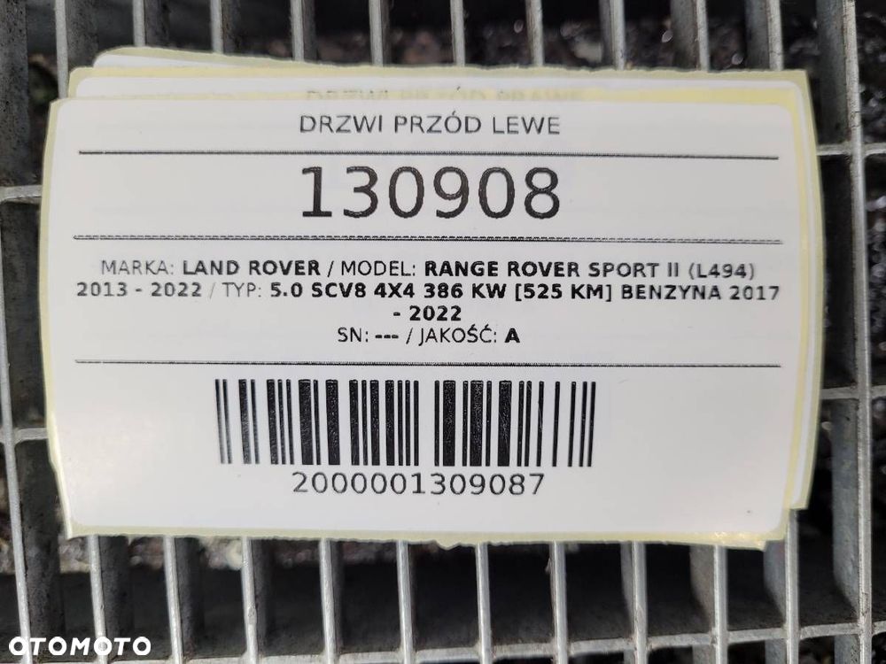 DRZWI PRZÓD PRZEDNIE LEWE RANGE ROVER SPORT II L494 LKT - 21