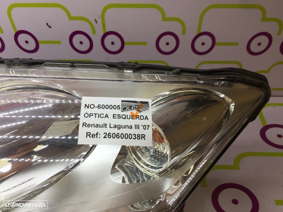 Óptica Esquerda Renault Laguna III de 2007 - Ref: 260600038R - NO600005 - 1