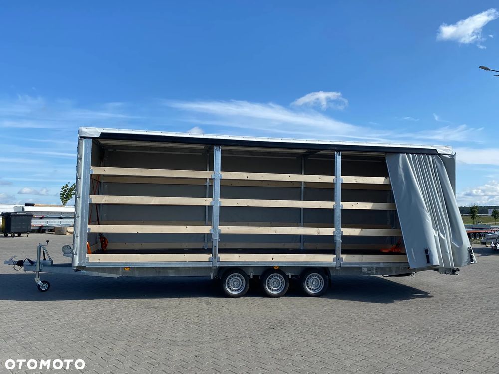 Niewiadów Dostawa przyczepa ATLAS FIRANKA z 700x230x220cm DMC 3,5t stelaż i plandeka AMORTYZATORY OSI, KOŁO ZAPASOWE - 10
