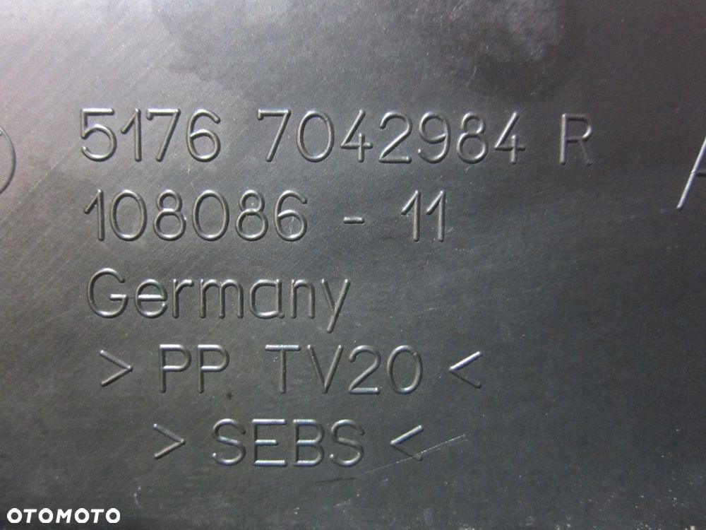 BMW 5 F07 GT MASKOWNICA BŁOTNIKA PRAWY PRZÓD OSŁONA PLASTIKOWA 51767042984 - 5