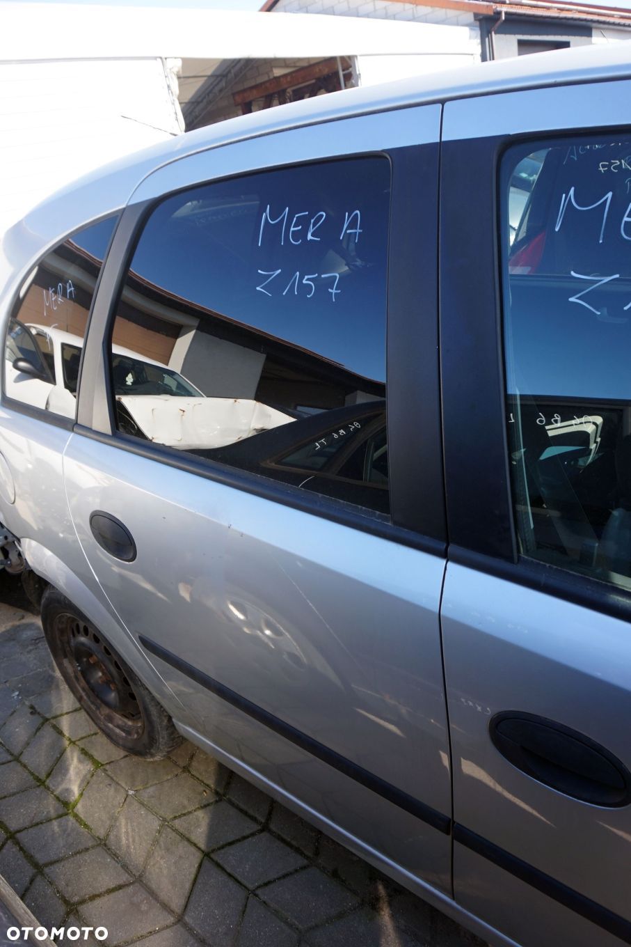 DRZWI TYLNE PRAWE MERIVA A Z157  SREBRNY OPEL 2003-2005 - 1