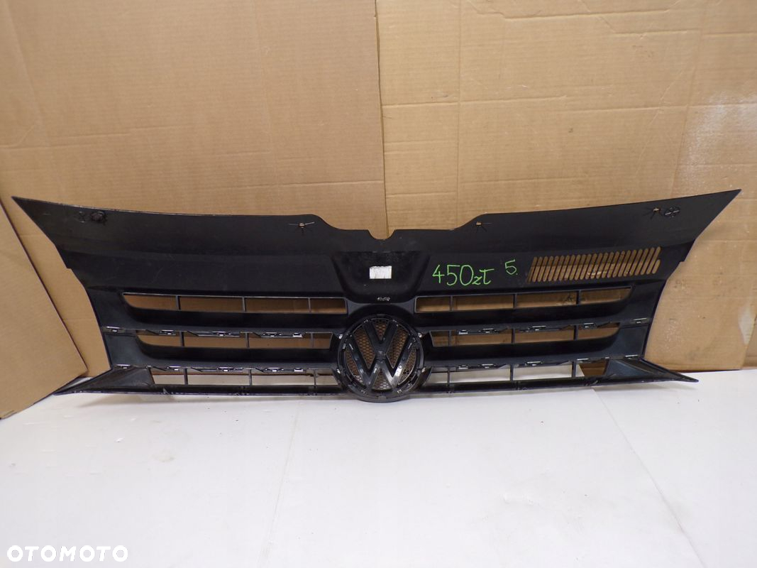 VW T5 LIFT 10- ATRAPA GRILL ORYGINALNA CARAVELLE MULTIVAN CZARNA CHROMY - 5