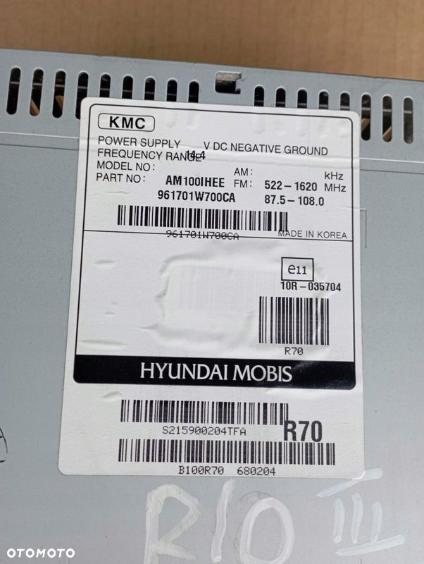 KIA RIO III 3 RADIO EKRAN WYŚWIETLACZ 961701W700CA - 3