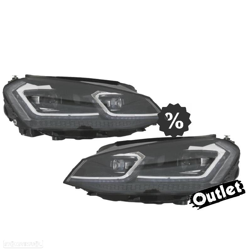 R012837C1 FAROIS PARA VOLKSWAGEN VW GOLF 7 12-17 DRL DINAMICOS PRETO LOOK 7.5 R - 6