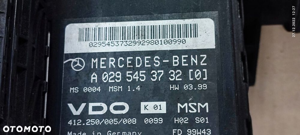 MERCEDES A KLASA W168 KOMPUTER STEROWNIK SILNIKA 1.9 B - 5