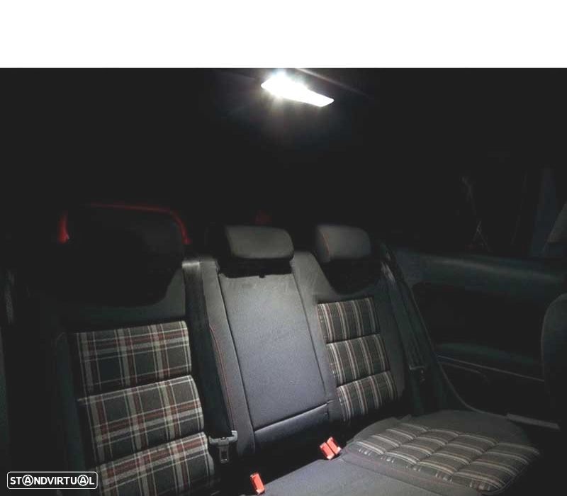 KIT COMPLETO DE 10 LAMPADAS LED INTERIOR PARA VOLKSWAGEN VW GOLF 6 MK6 MKVI GTI 10-14 - 4