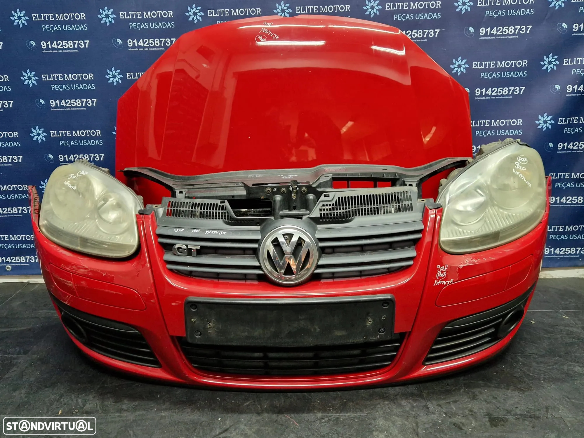 Frente completa usada VW GOLF 5 V GT parachoques oticas guardalamas capot - 4