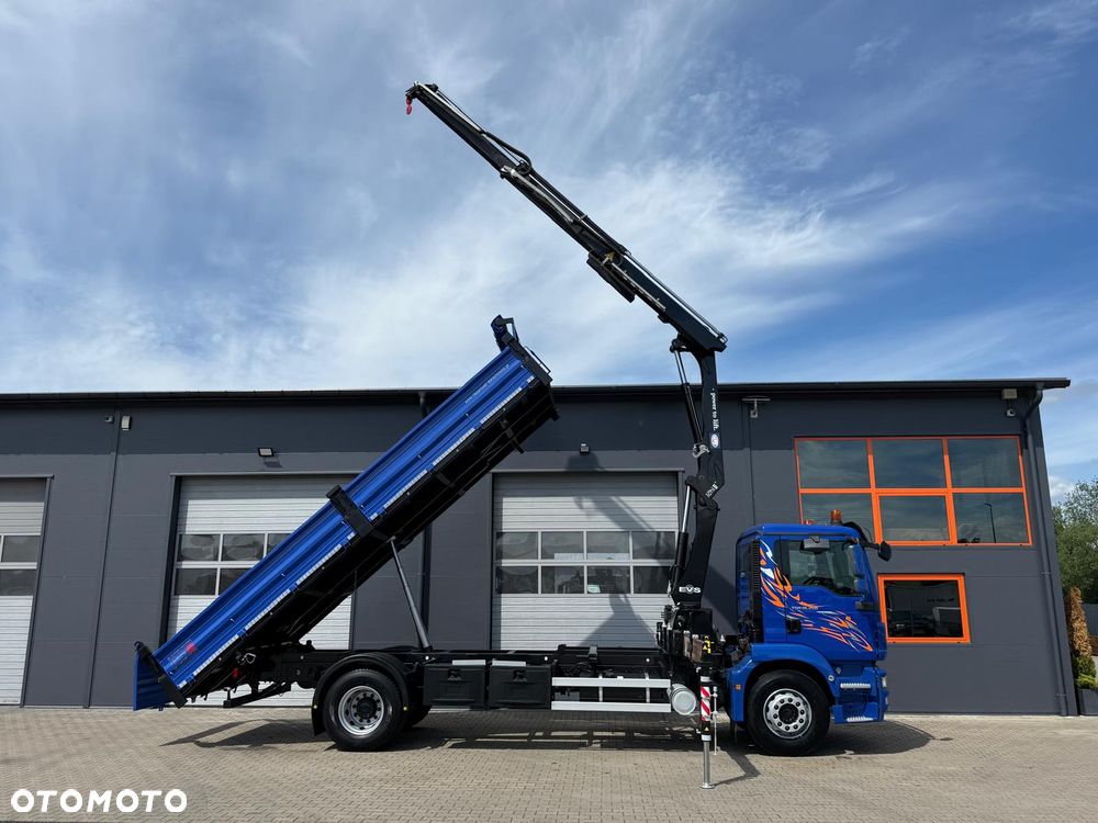 MAN MAN TGM TGL TGS 18.250 // Klimatyzacja / Kiper 6,55 m !!  // wywrotka 3-S + HDS HMF 1420 - K2 // budowlanka // energetyka //żuraw dzwig kran crane // Świeżo sprowadzony!! - 3