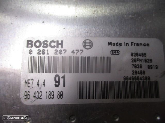 Centralina 9643218980  0261207477 PEUGEOT 206 CC 2002 1.6I 110CV 2P CINZA BOSCH - 3